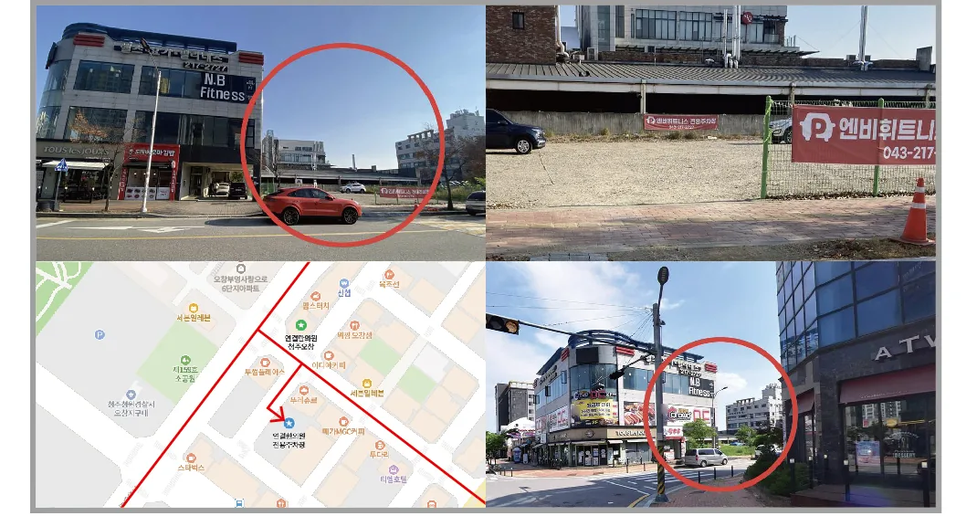 전용 주차장 위치 사진 — 엔비휘트니스 건물 옆